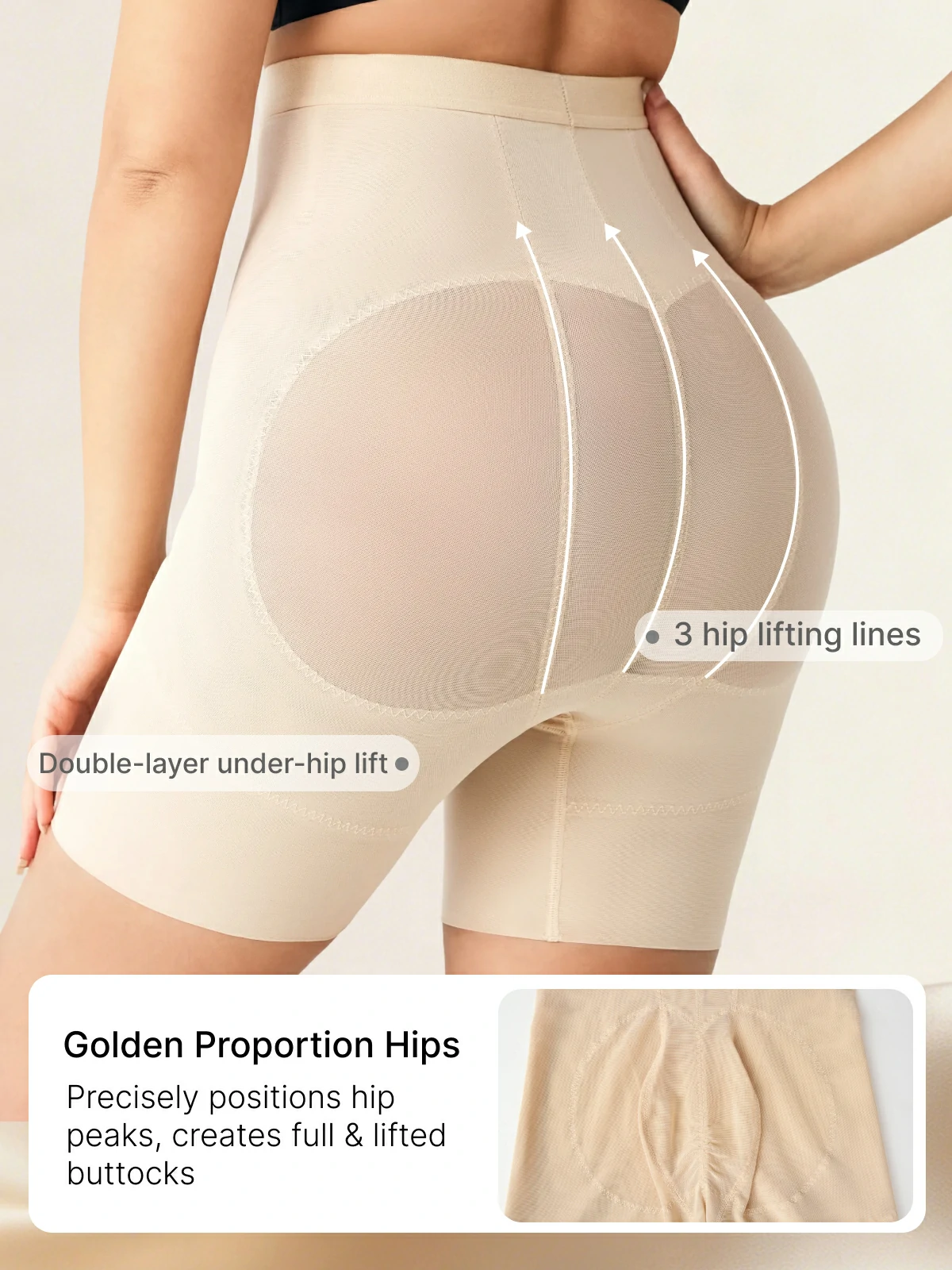Women High Waist Mesh Tummy Control Shorts Butt Lifting Panties