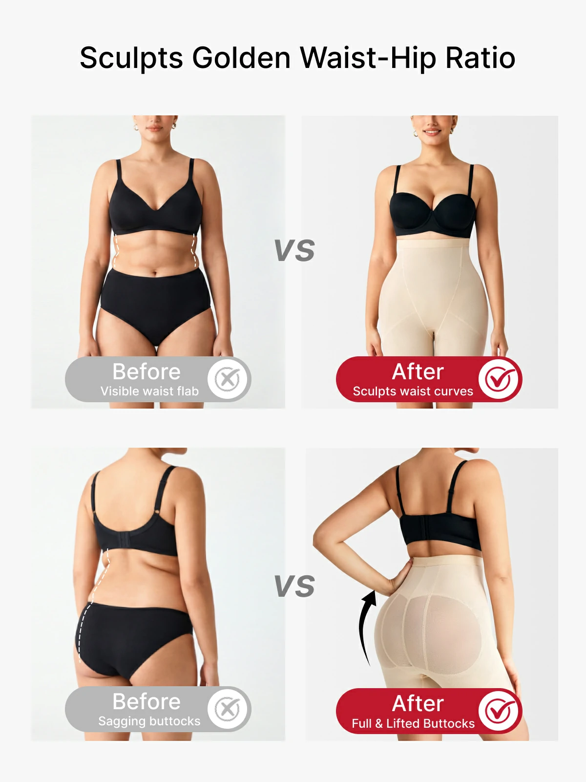 Women High Waist Mesh Tummy Control Shorts Butt Lifting Panties
