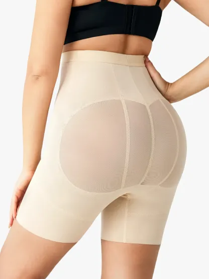Women High Waist Mesh Tummy Control Shorts Butt Lifting Panties