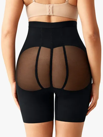 Women High Waist Mesh Tummy Control Shorts Butt Lifting Panties