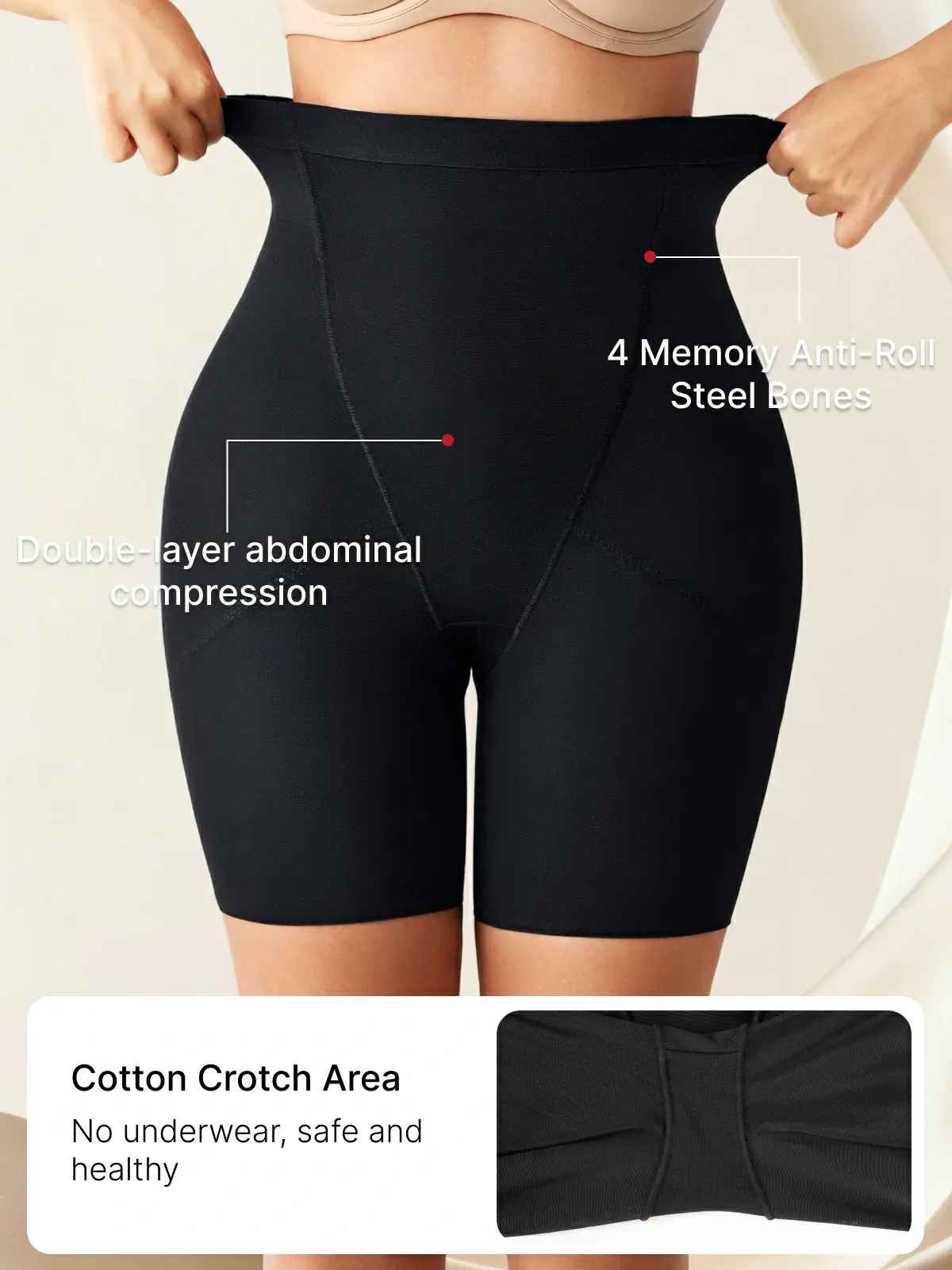 Women High Waist Mesh Tummy Control Shorts Butt Lifting Panties