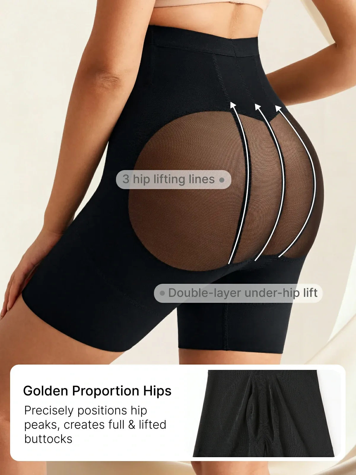 Women High Waist Mesh Tummy Control Shorts Butt Lifting Panties