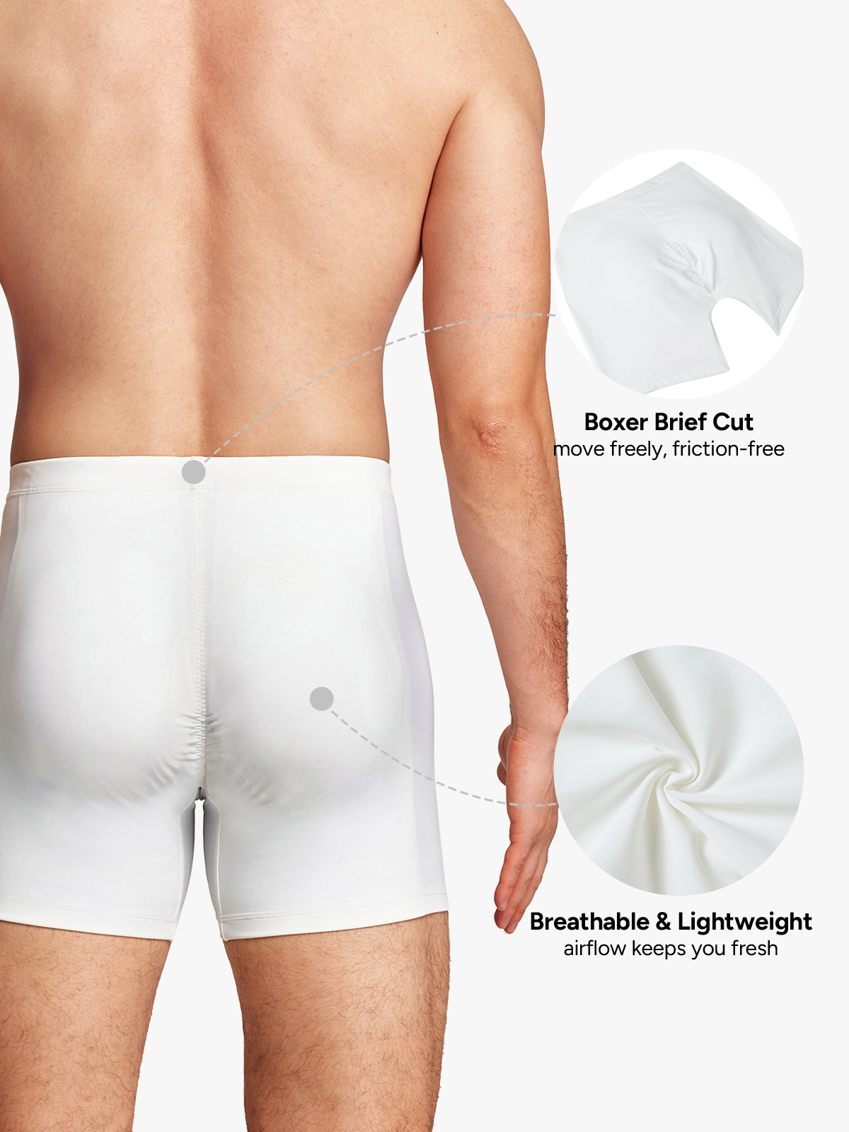 Mid-Rise Butt Lifting Shapewear Shorts for Men