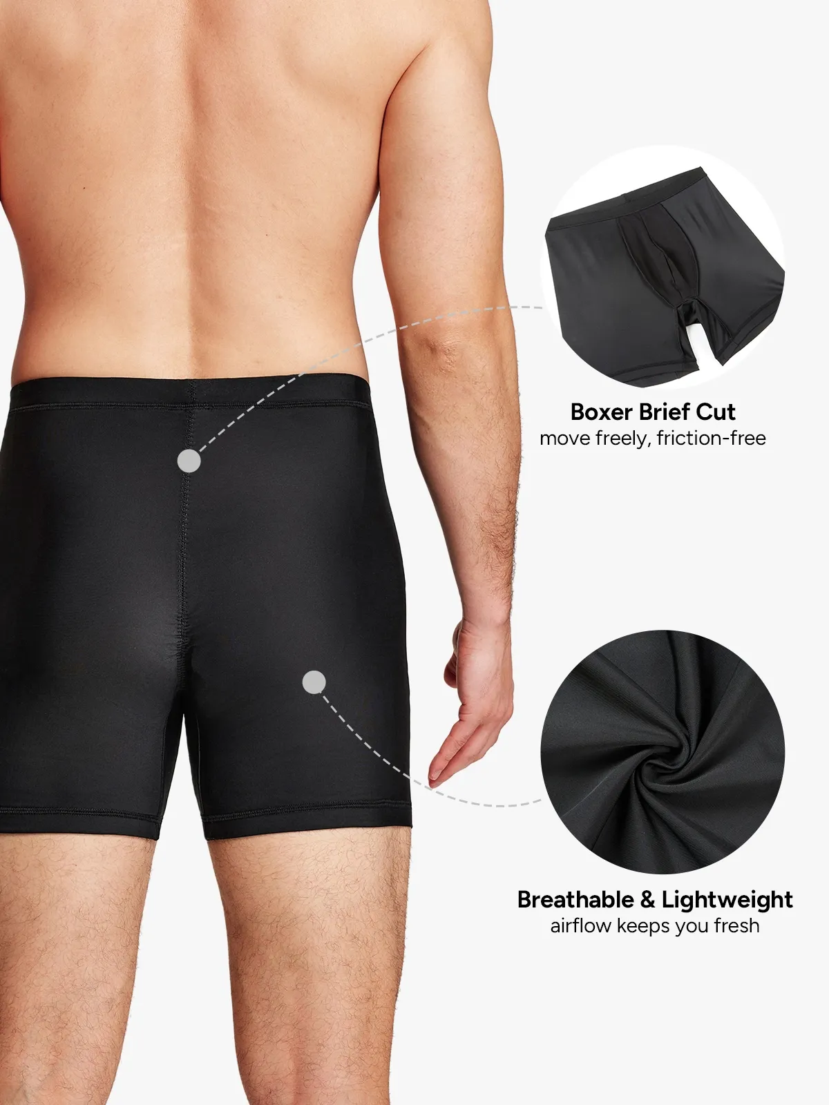Mid-Rise Butt Lifting Shapewear Shorts for Men