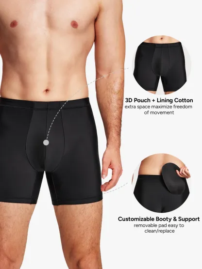 Mid-Rise Butt Lifting Shapewear Shorts for Men