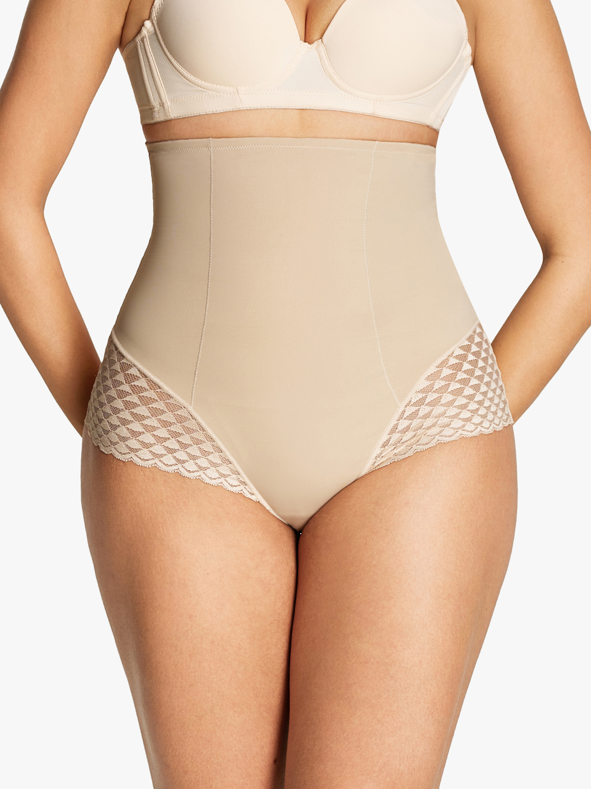 Lace Patch High Waist Tummy Control Panty