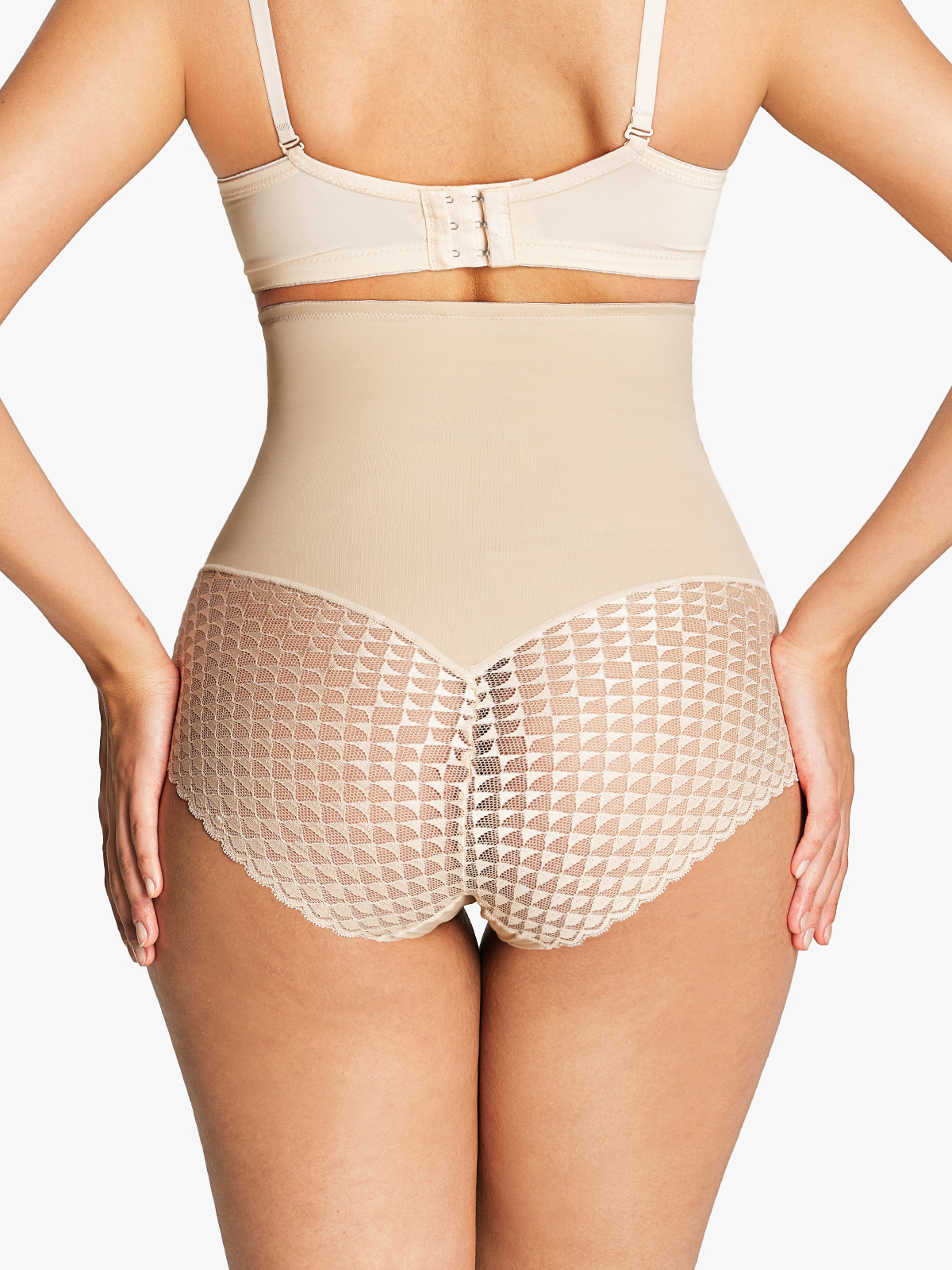 Lace Patch High Waist Tummy Control Panty