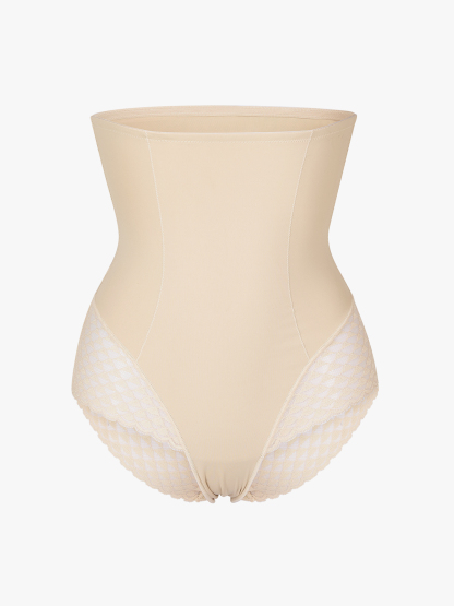 Lace Patch High Waist Tummy Control Panty