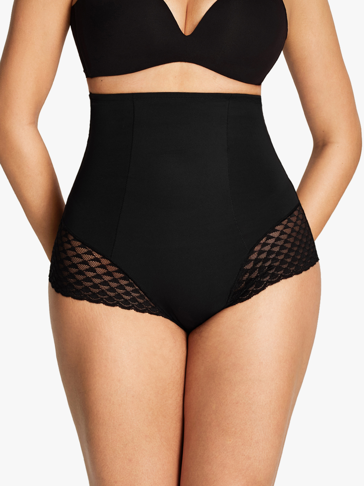 Lace Patch High Waist Tummy Control Panty