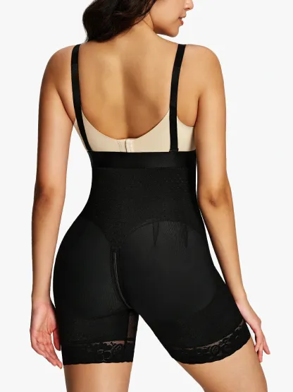 High Waist Zipper Polka Dot Shorts