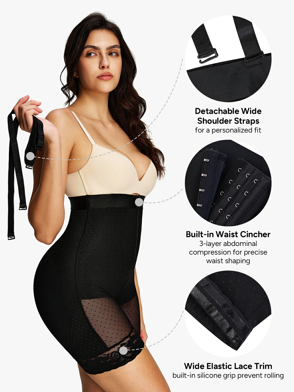 High Waist Zipper Polka Dot Shorts