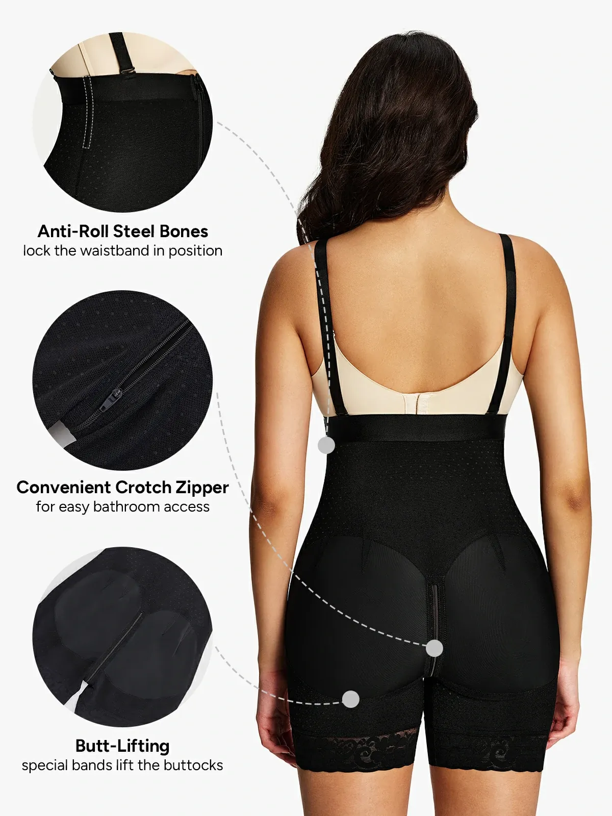 High Waist Zipper Polka Dot Shorts