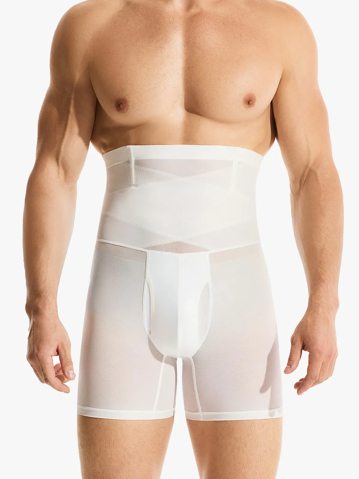 Mesh High-Waisted Padded Shorts for Men