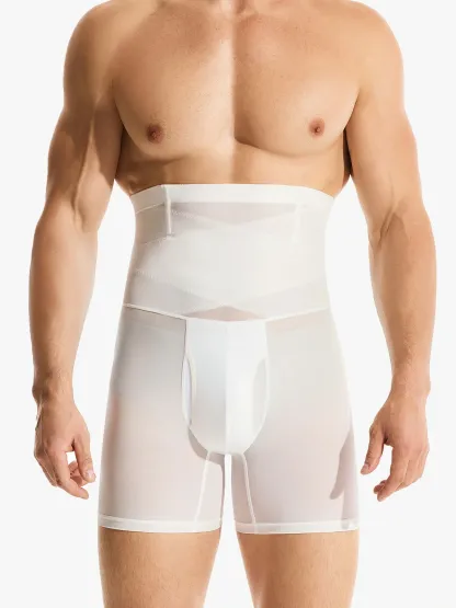 Mesh High-Waisted Padded Shorts for Men