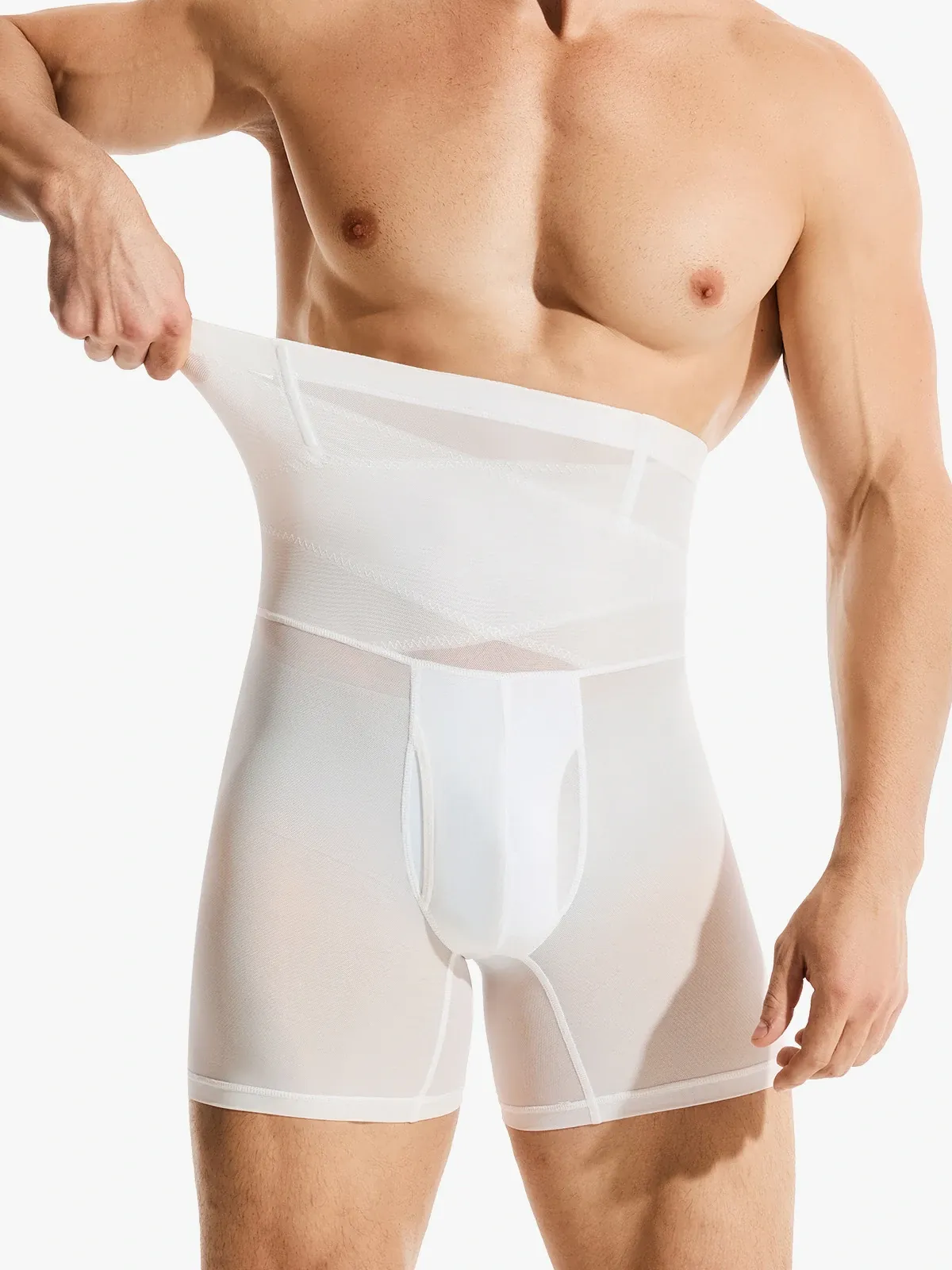 Mesh High-Waisted Padded Shorts for Men