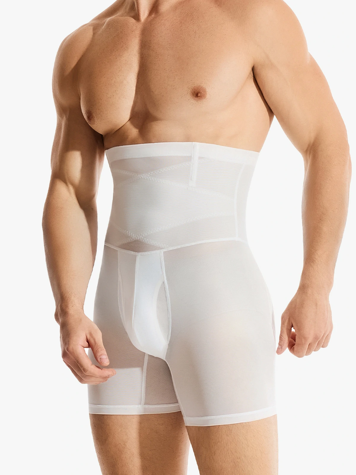 Mesh High-Waisted Padded Shorts for Men