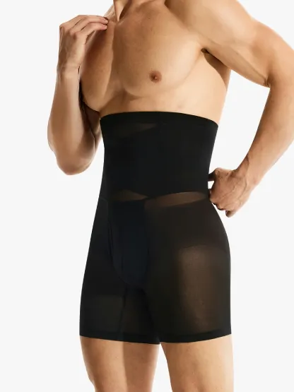 Mesh High-Waisted Padded Shorts for Men