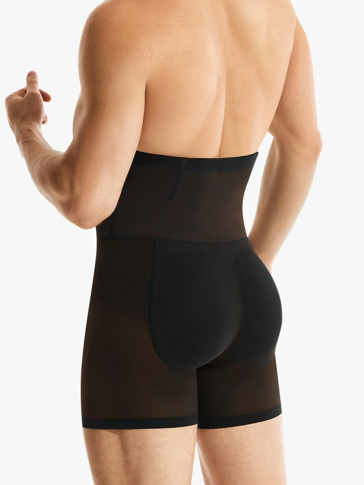 Mesh High-Waisted Padded Shorts for Men