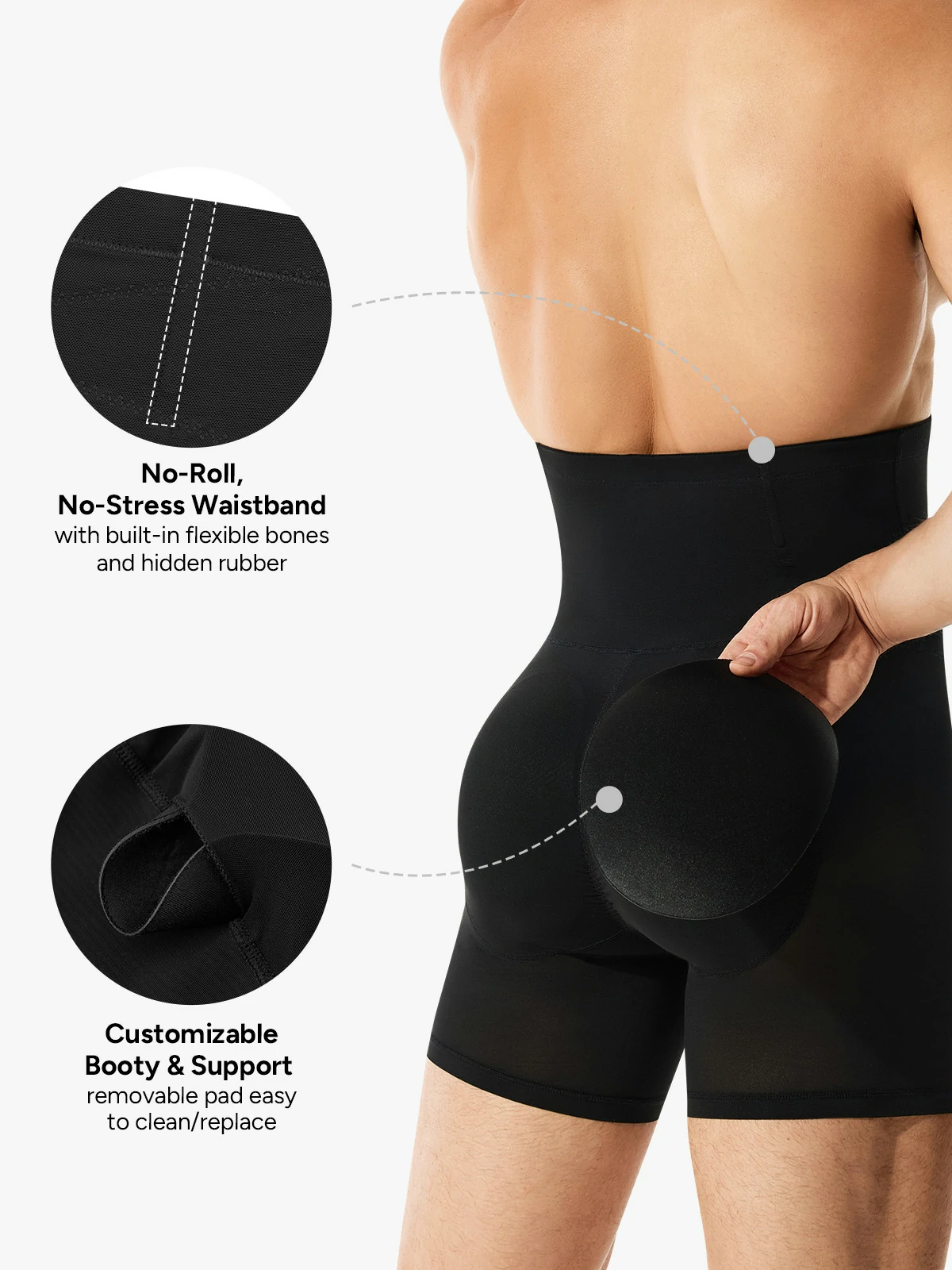 Mesh High-Waisted Padded Shorts for Men