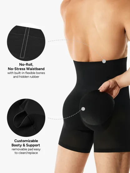 Mesh High-Waisted Padded Shorts for Men