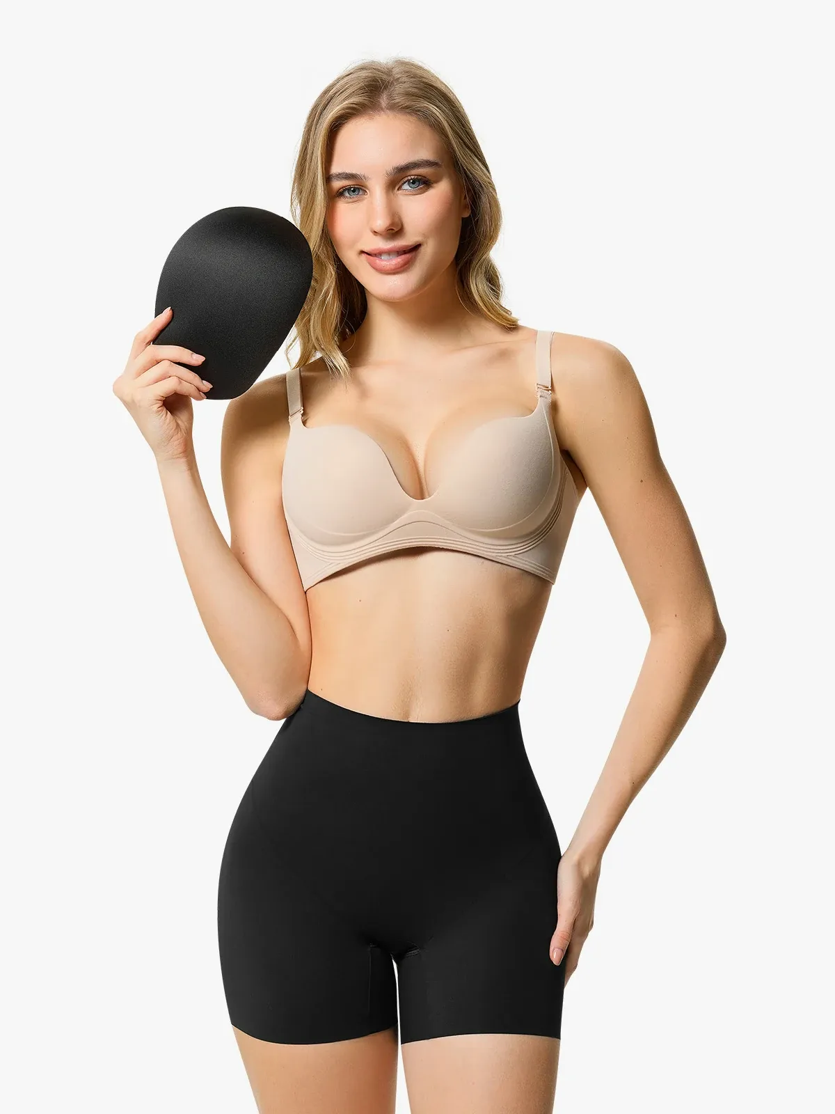 Mid-Rise Butt Enhancement Shorts
