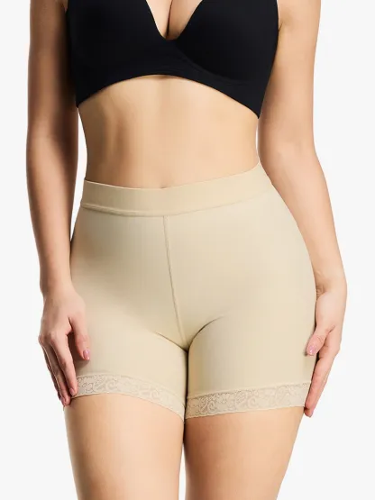 Mid-Rise Butt Lifting Lace Shorts