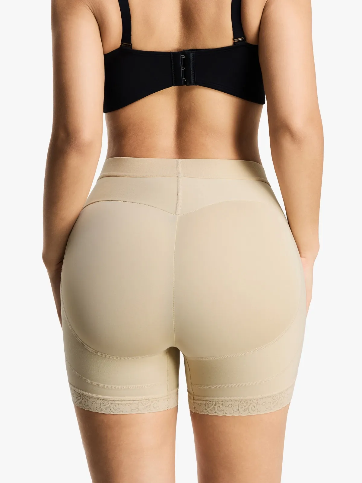 Mid-Rise Butt Lifting Lace Shorts