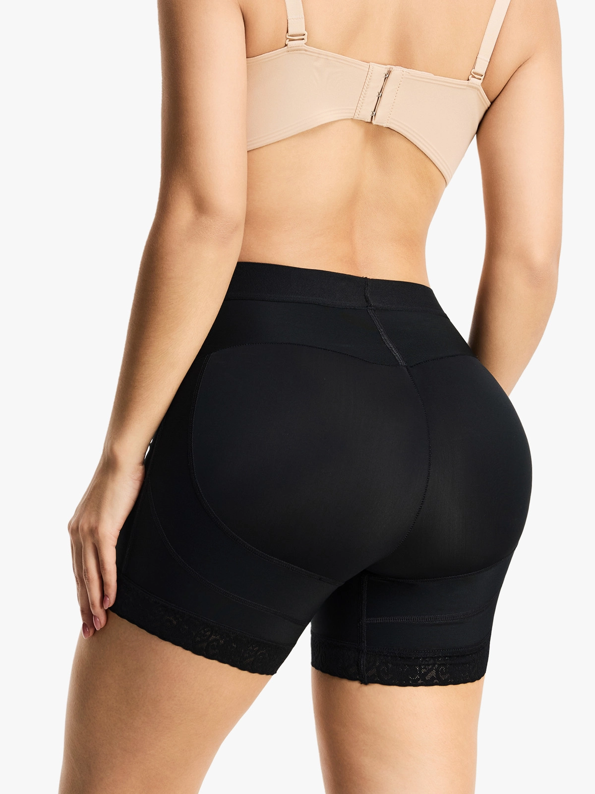 Mid-Rise Butt Lifting Lace Shorts