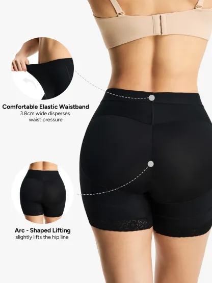 Mid-Rise Butt Lifting Lace Shorts