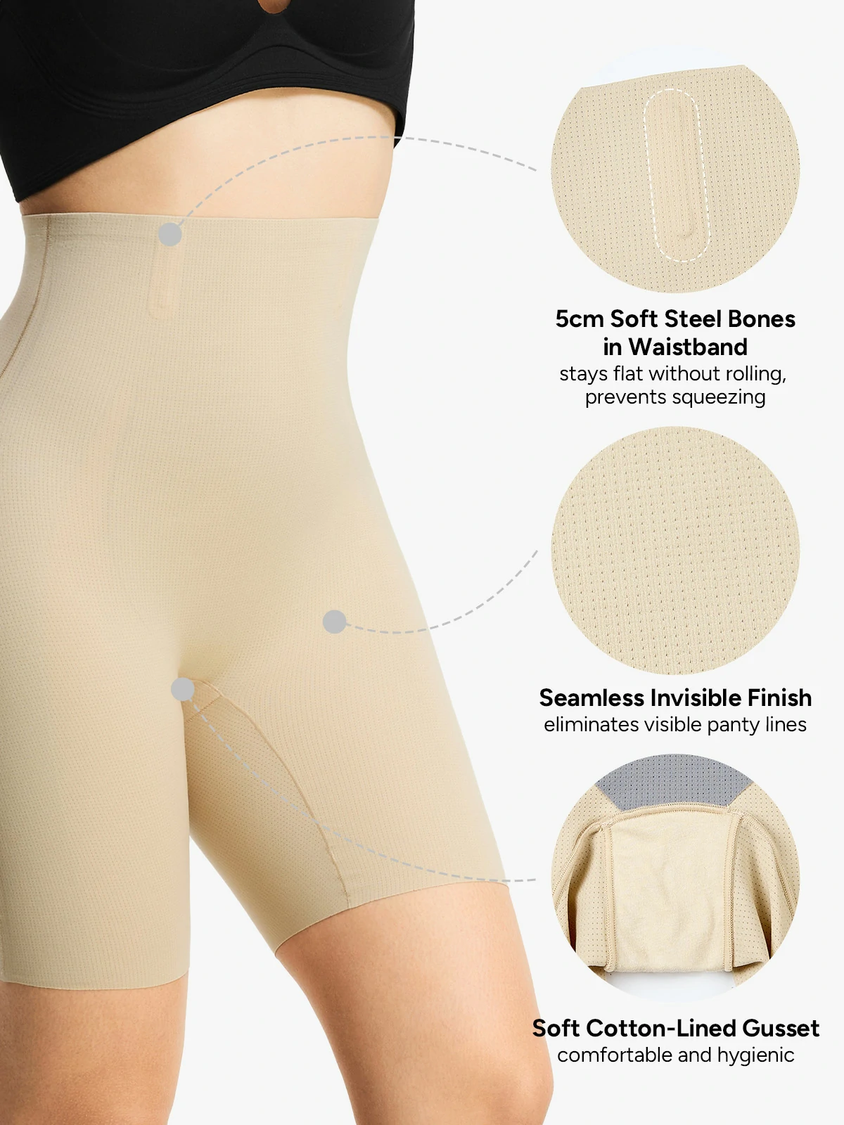 Seamless High Waisted Butt Lifting Shorts