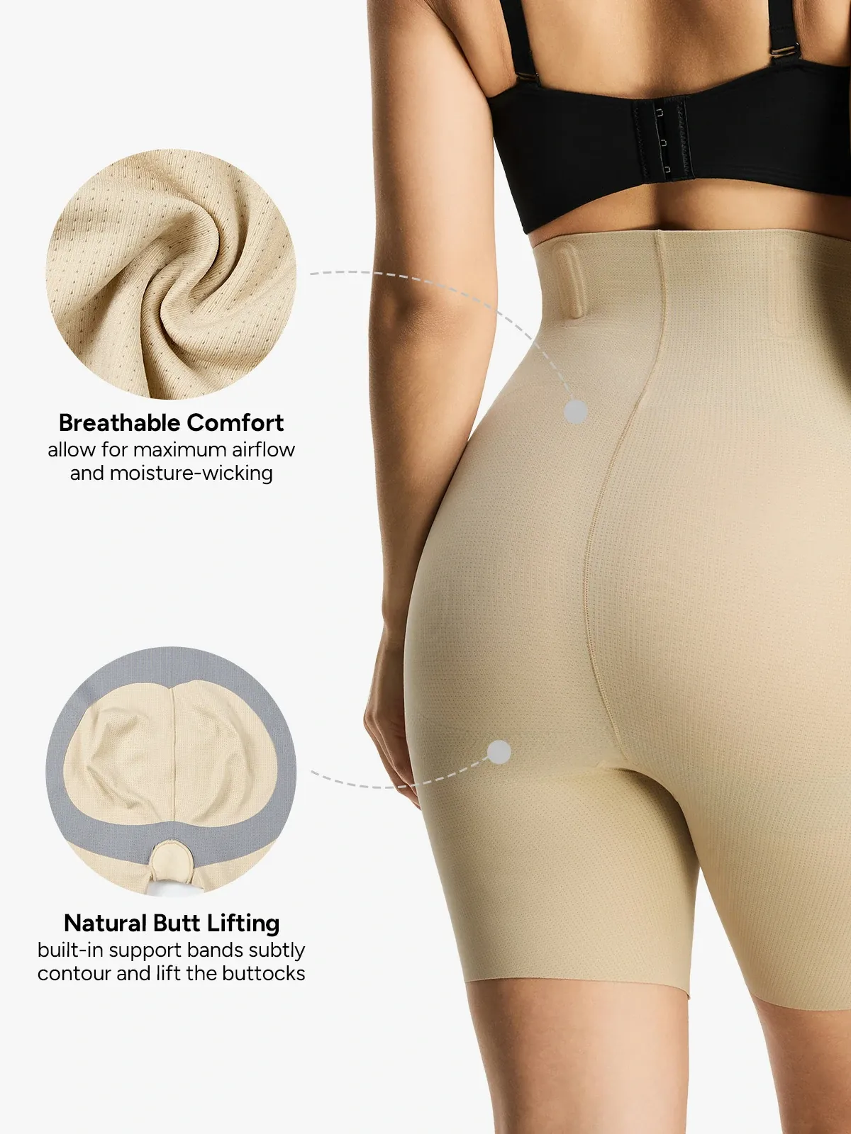 Seamless High Waisted Butt Lifting Shorts