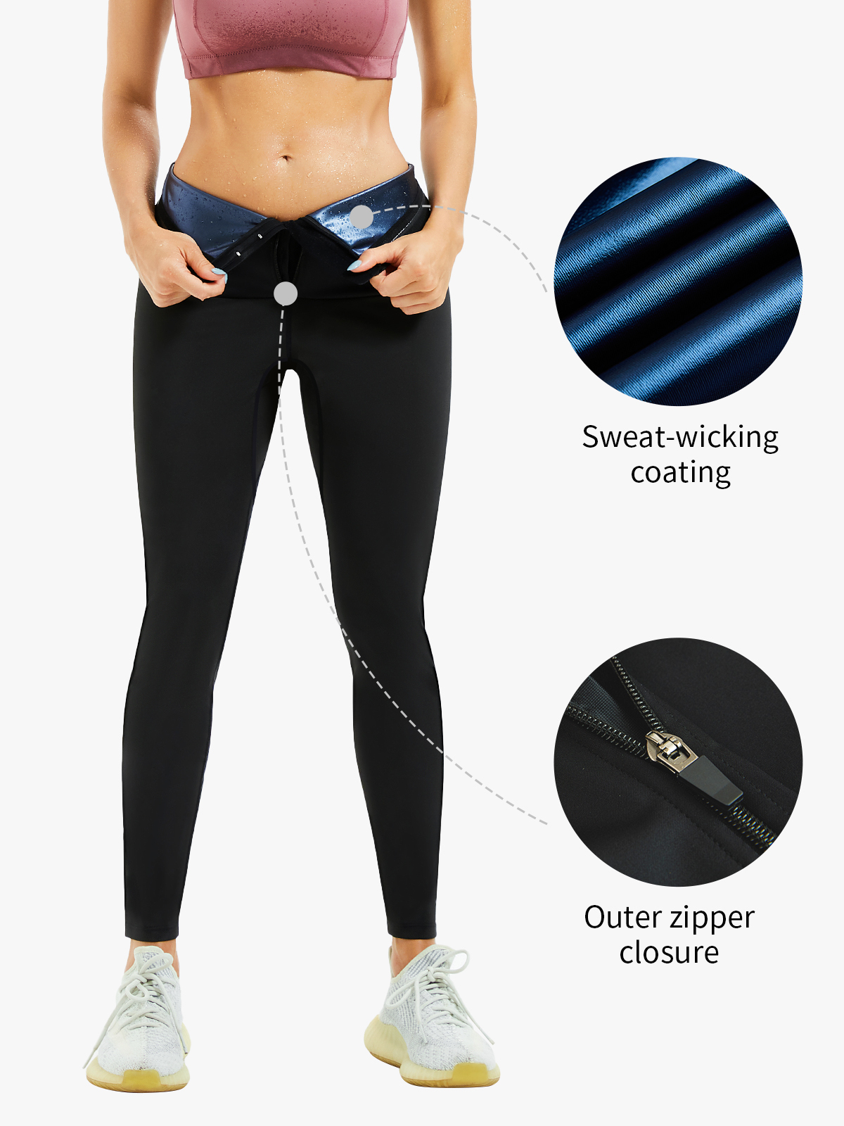 High Waist Compression Sweat Sauna Pants