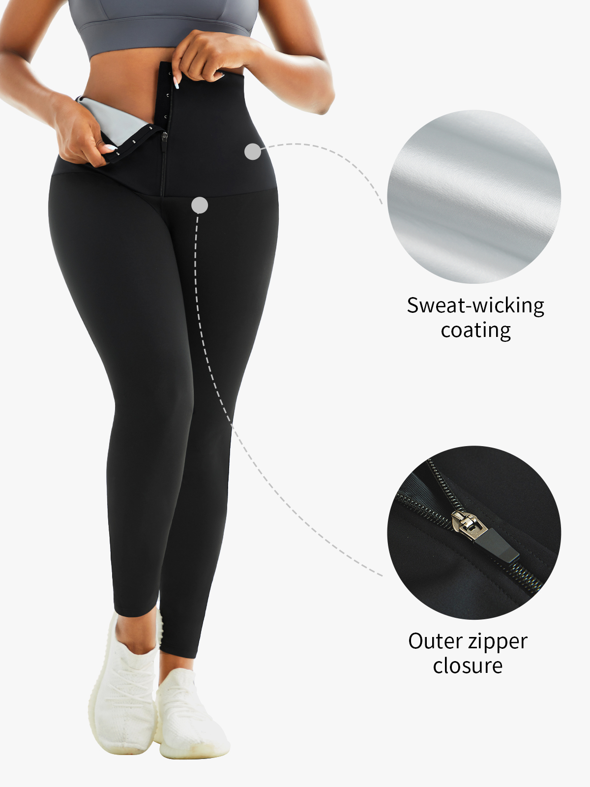 High Waist Compression Sweat Sauna Pants