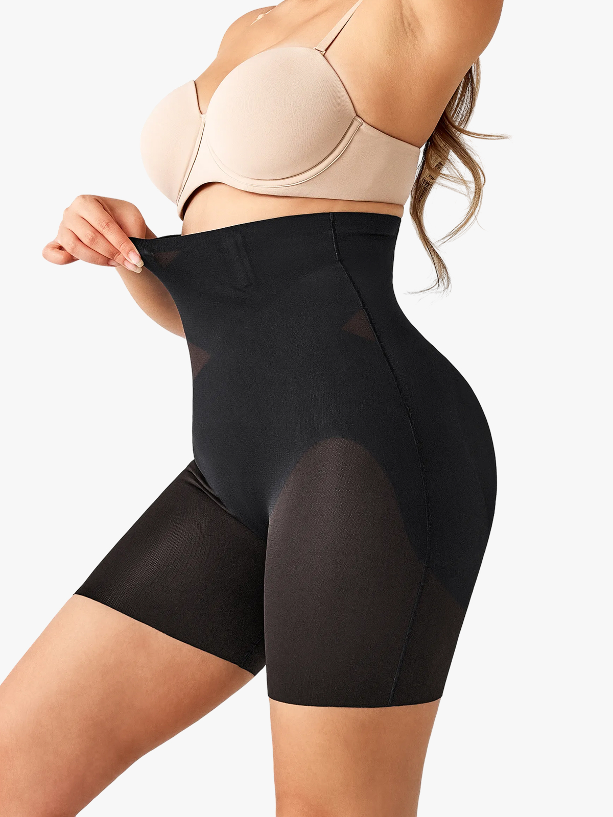 Women High Waist Steel Bone Tummy Control Panty Thigh Shaping Short