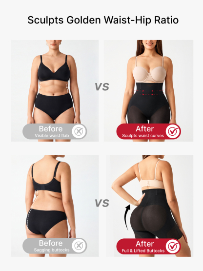 Women High Waist Steel Bone Tummy Control Panty Thigh Shaping Short