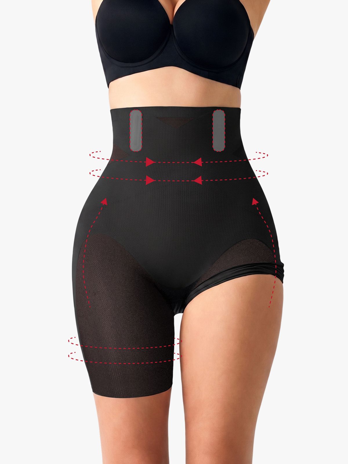 Women High Waist Steel Bone Tummy Control Panty Thigh Shaping Short