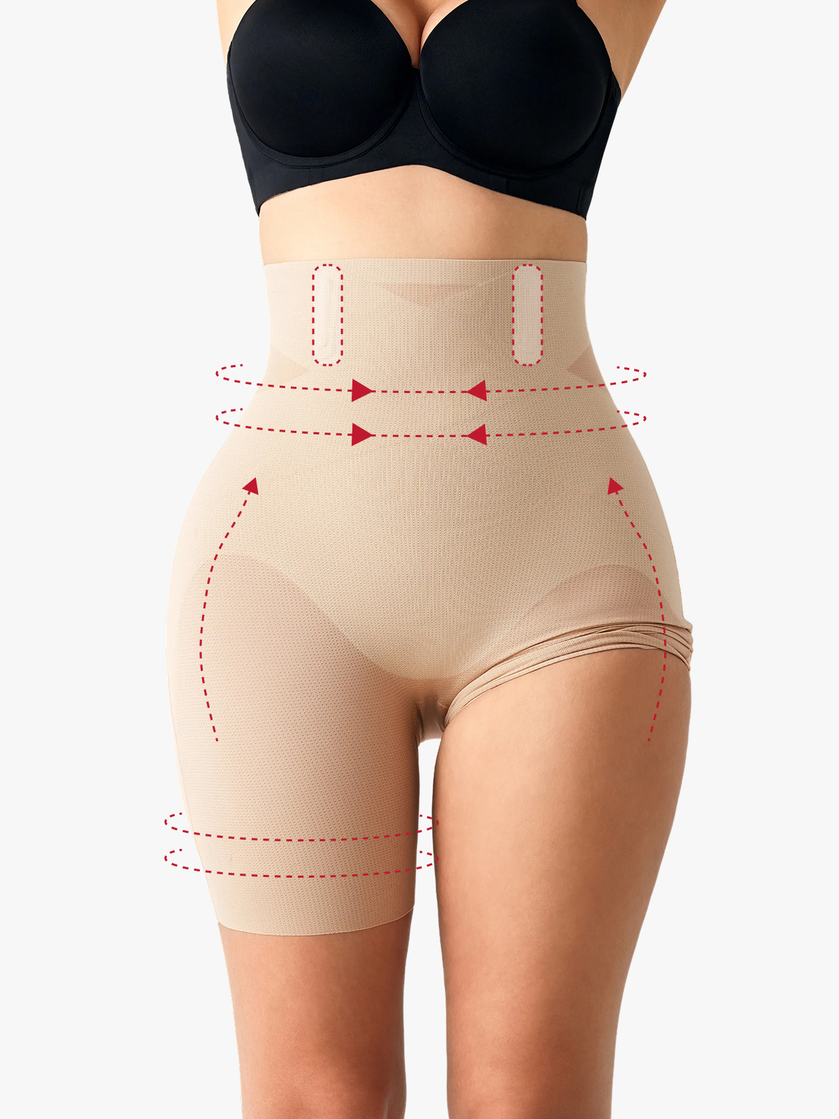 Women High Waist Steel Bone Tummy Control Panty Thigh Shaping Short