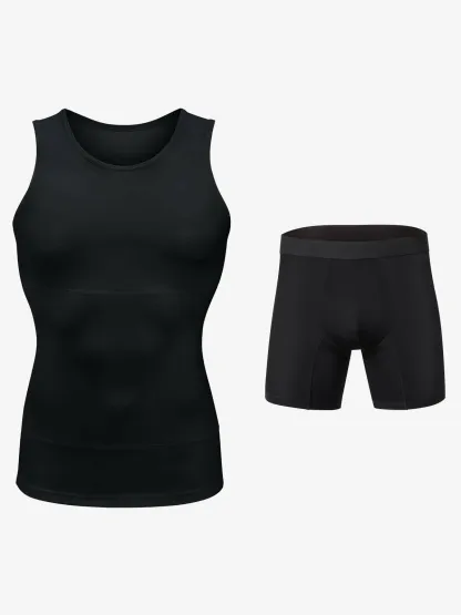 【Bundle]】Compression Tank Top + Padded Shorts