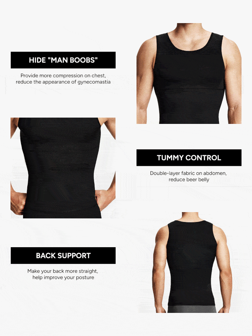Upgraded Version Men's Tummy Control Sliming Tank Top 