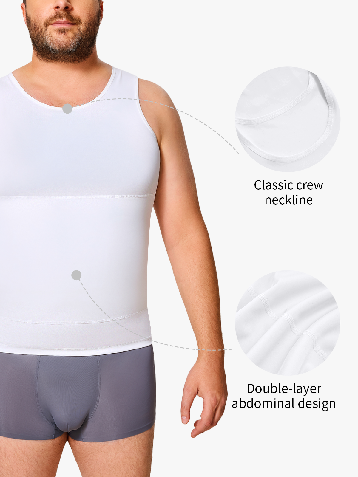 Tummy Control Compression Shapewear Tank Top-Nebility