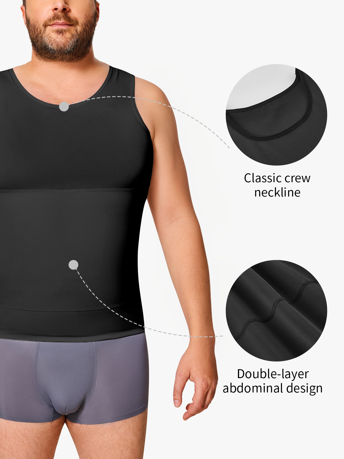 Tummy Control Compression Shapewear Tank Top-Nebility