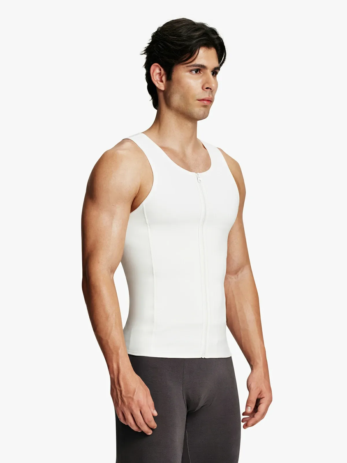 Zipper Belly Compression Workout out Waist Trainer Shapewear Tank Top