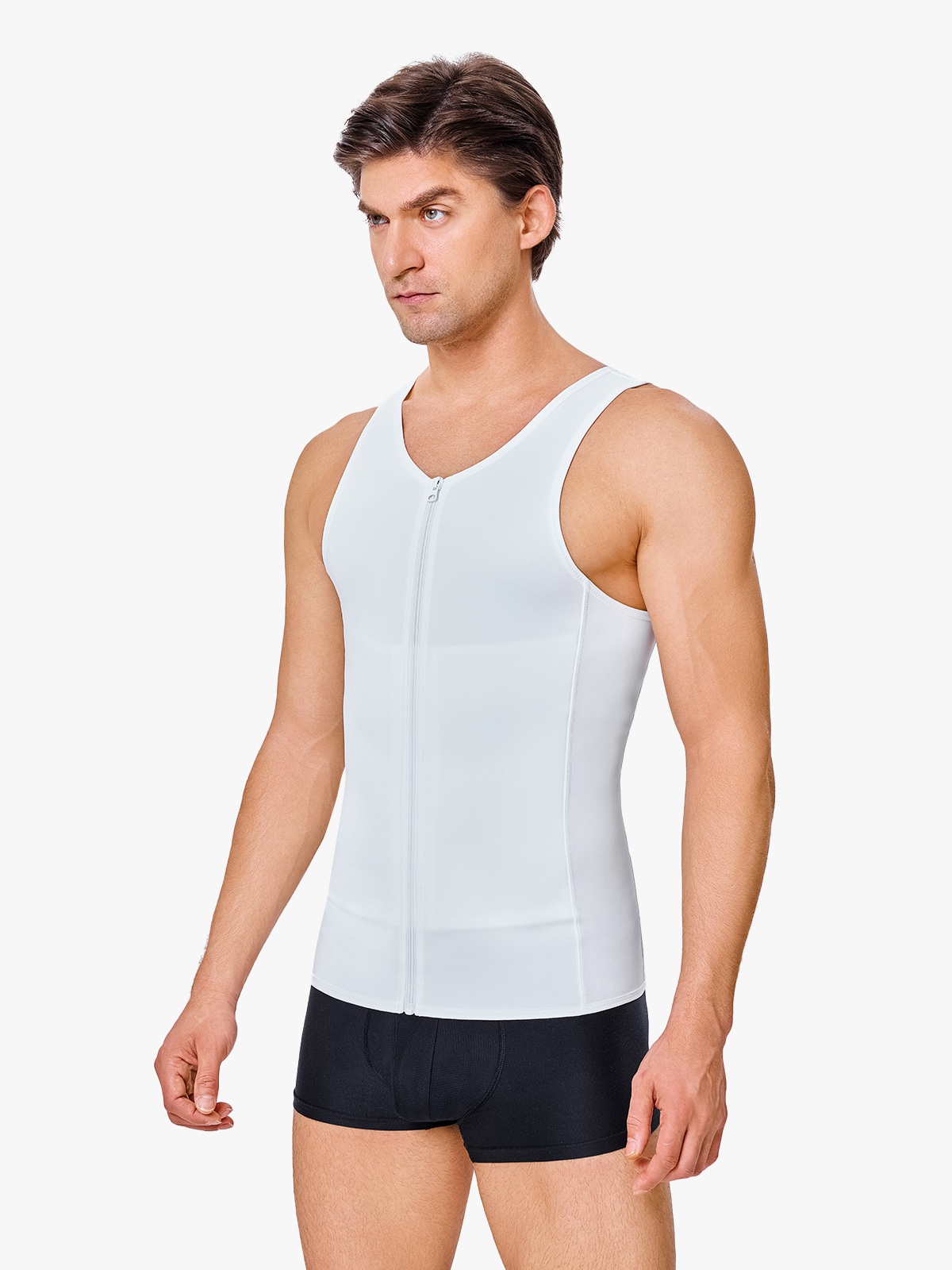 Zipper Belly Compression Workout out Waist Trainer Shapewear Tank Top