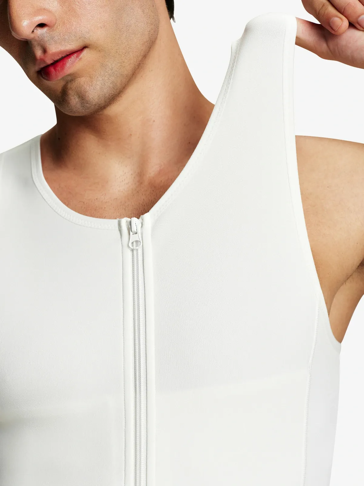 Zipper Belly Compression Workout out Waist Trainer Shapewear Tank Top