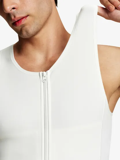 Zipper Belly Compression Workout out Waist Trainer Shapewear Tank Top