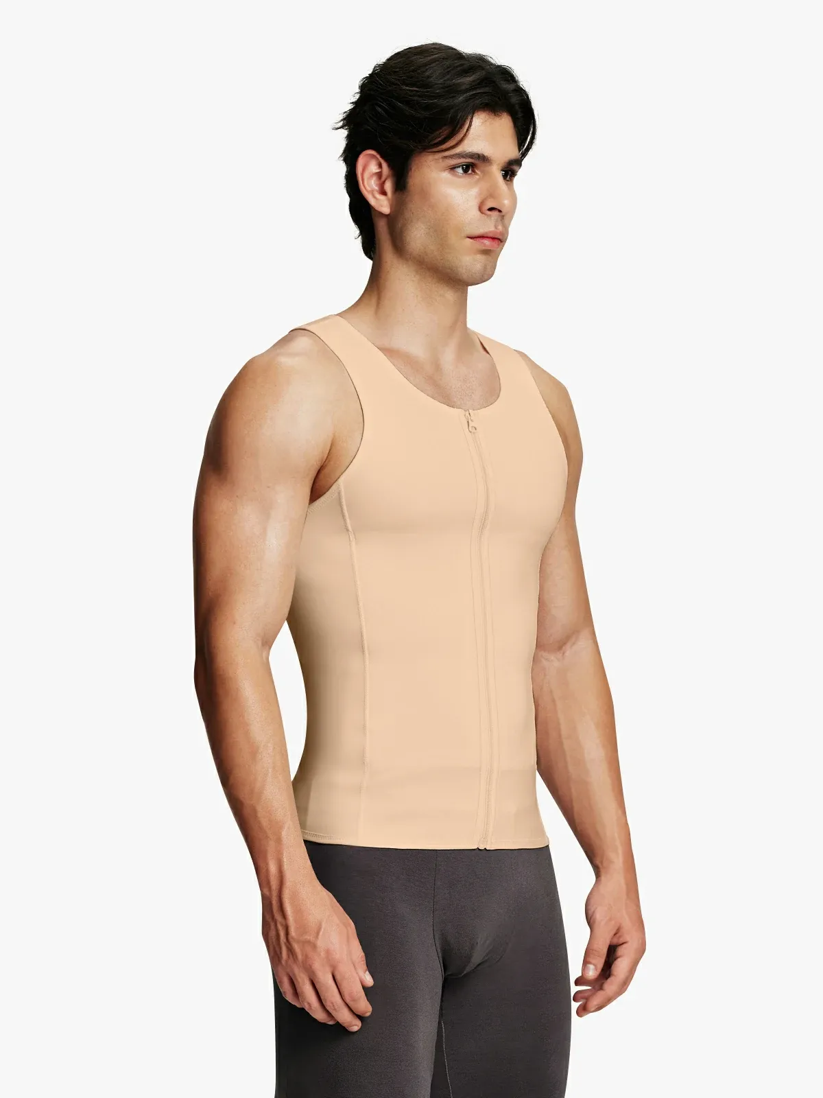 Zipper Belly Compression Workout out Waist Trainer Shapewear Tank Top