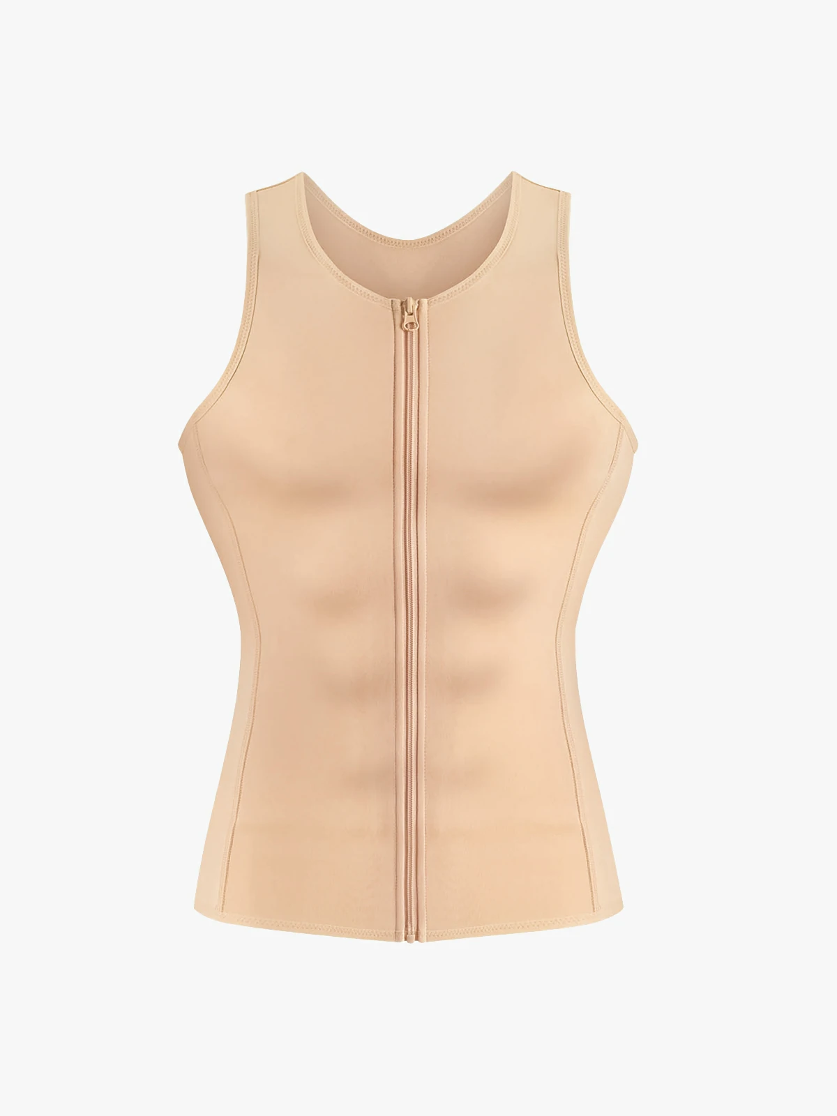 Zipper Belly Compression Workout out Waist Trainer Shapewear Tank Top