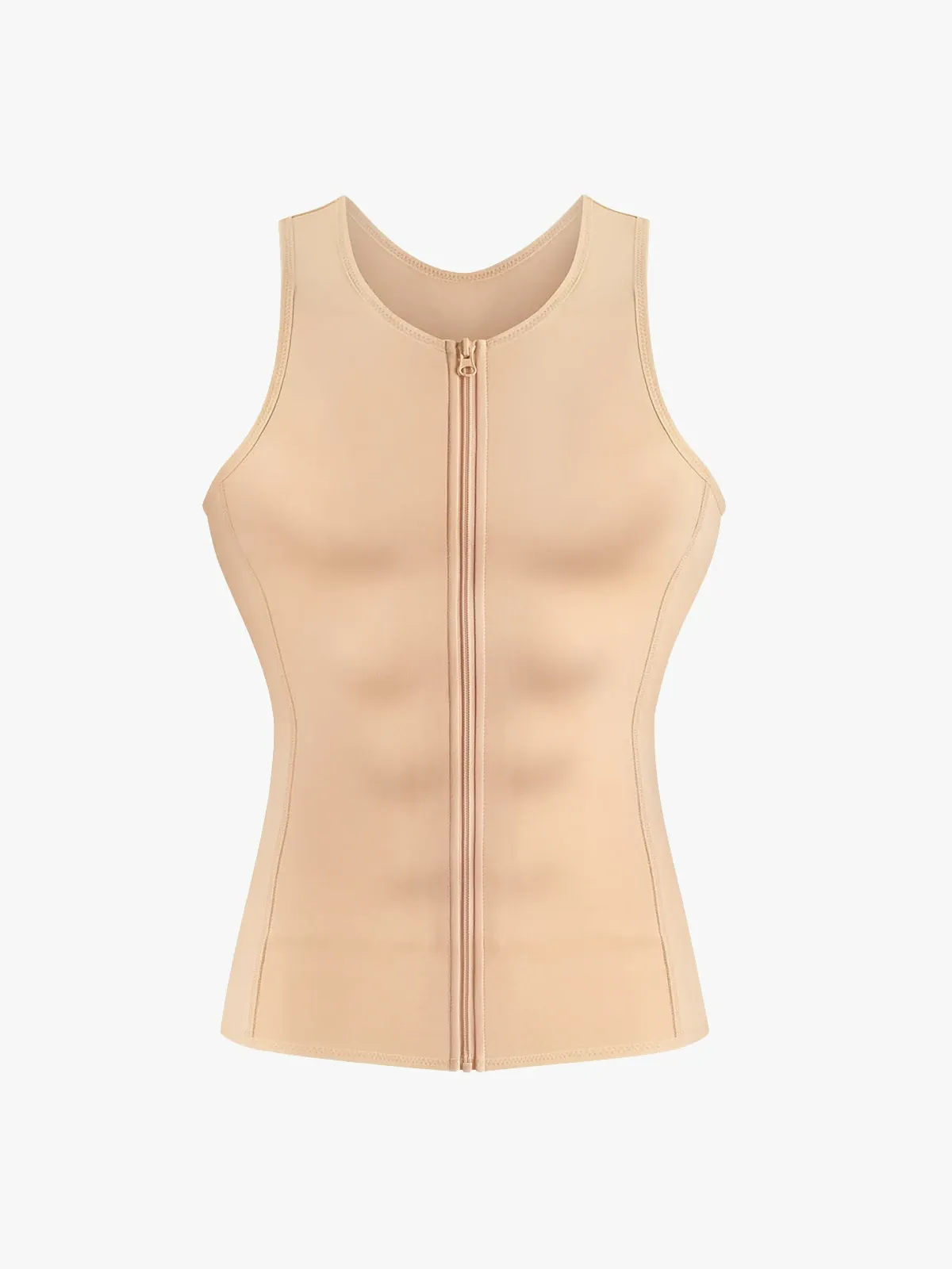Zipper Belly Compression Workout out Waist Trainer Shapewear Tank Top