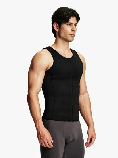 Zipper Belly Compression Workout out Waist Trainer Shapewear Tank Top