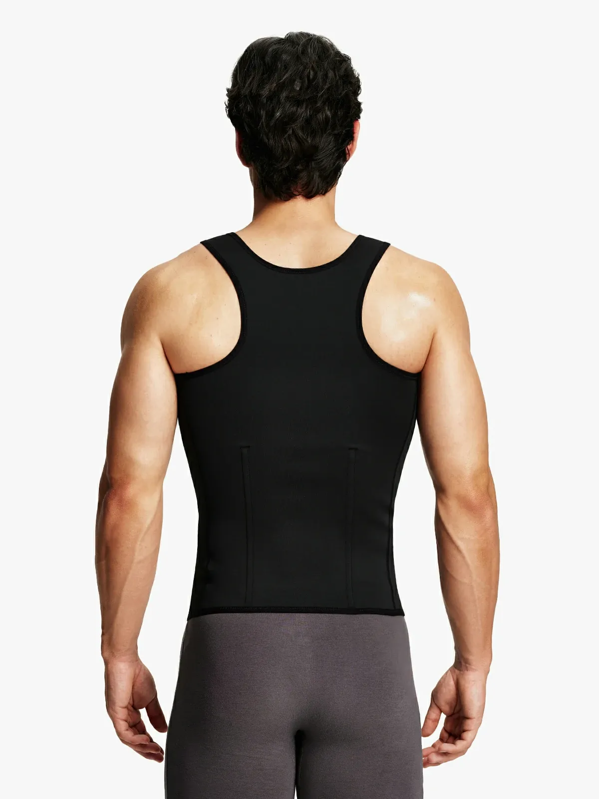 Zipper Belly Compression Workout out Waist Trainer Shapewear Tank Top